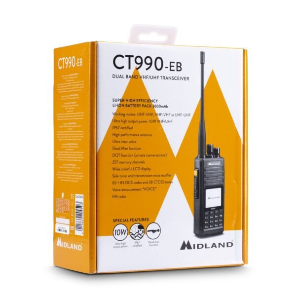 MIDLAND CT990-EB RICETRASMETTITORE VHF/UHF DUAL BAND - immagine 3