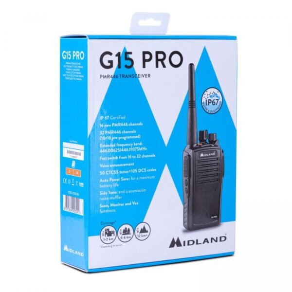 MIDLAND G15 PRO RICETRASMETTITORE PMR446 IP67 - immagine 2