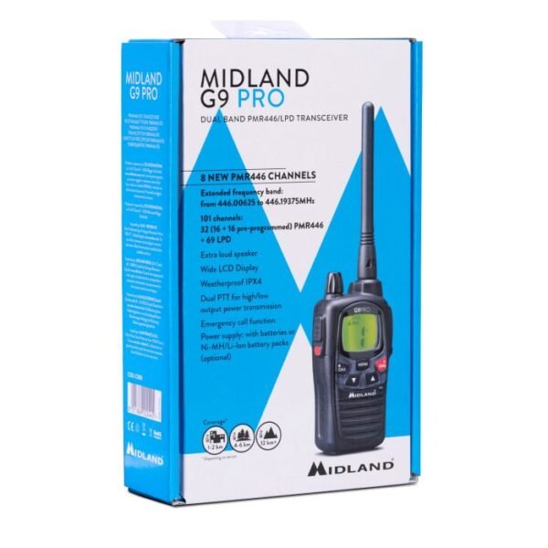 MIDLAND G9 PRO DUALBAND PMR446/LPD - immagine 3