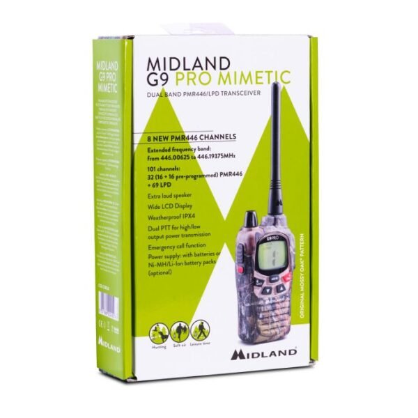 MIDLAND G9 PRO DUALBAND PMR446/LPD MIMETIC - immagine 3