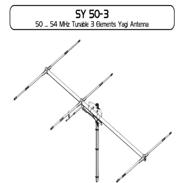 SIRIO SY-3 ANTENNA YAGI 3 ELEMENTI 50MHZ