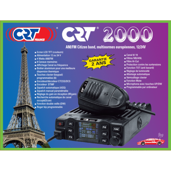 CRT 2000 RICETRASMETTITORE CB VEICOLARE - immagine 2