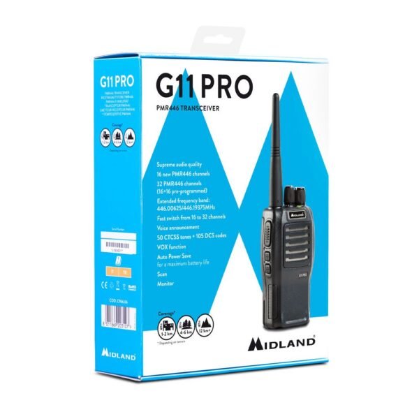 MIDLAND G11 PRO  RICETRASMETTITORE PMR446 - immagine 3
