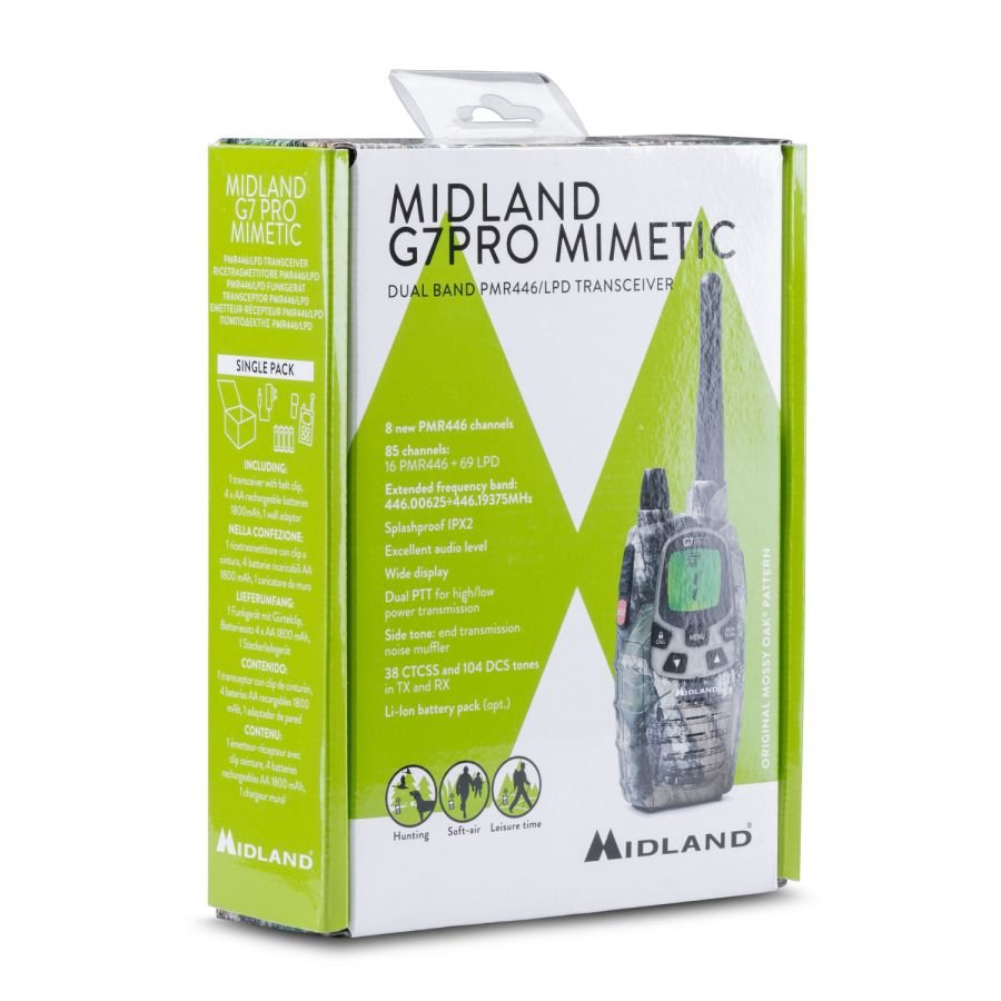 MIDLAND G7 PRO RICETRASMETTITORE PMR446 MIMETIC - immagine 4