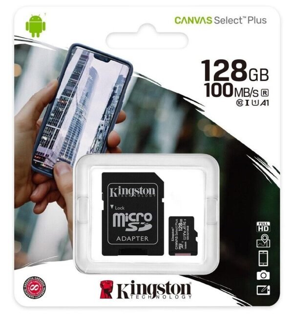 KINGSTON MICRO SD 128GB CON ADATTATORE SD