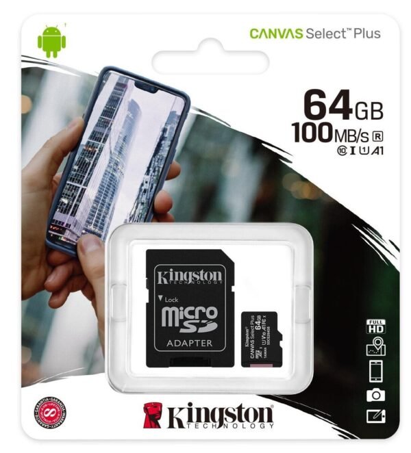 KINGSTON MICRO SD 64GB CON ADATTATORE SD