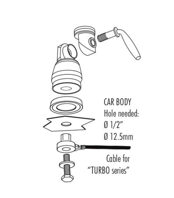 SIRIO TURBO 2002 WHITE  ANTENNA VEICOLARE CB - immagine 2