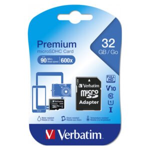 VERBATIM MICRO SD 32GB CON ADATTATORE SD